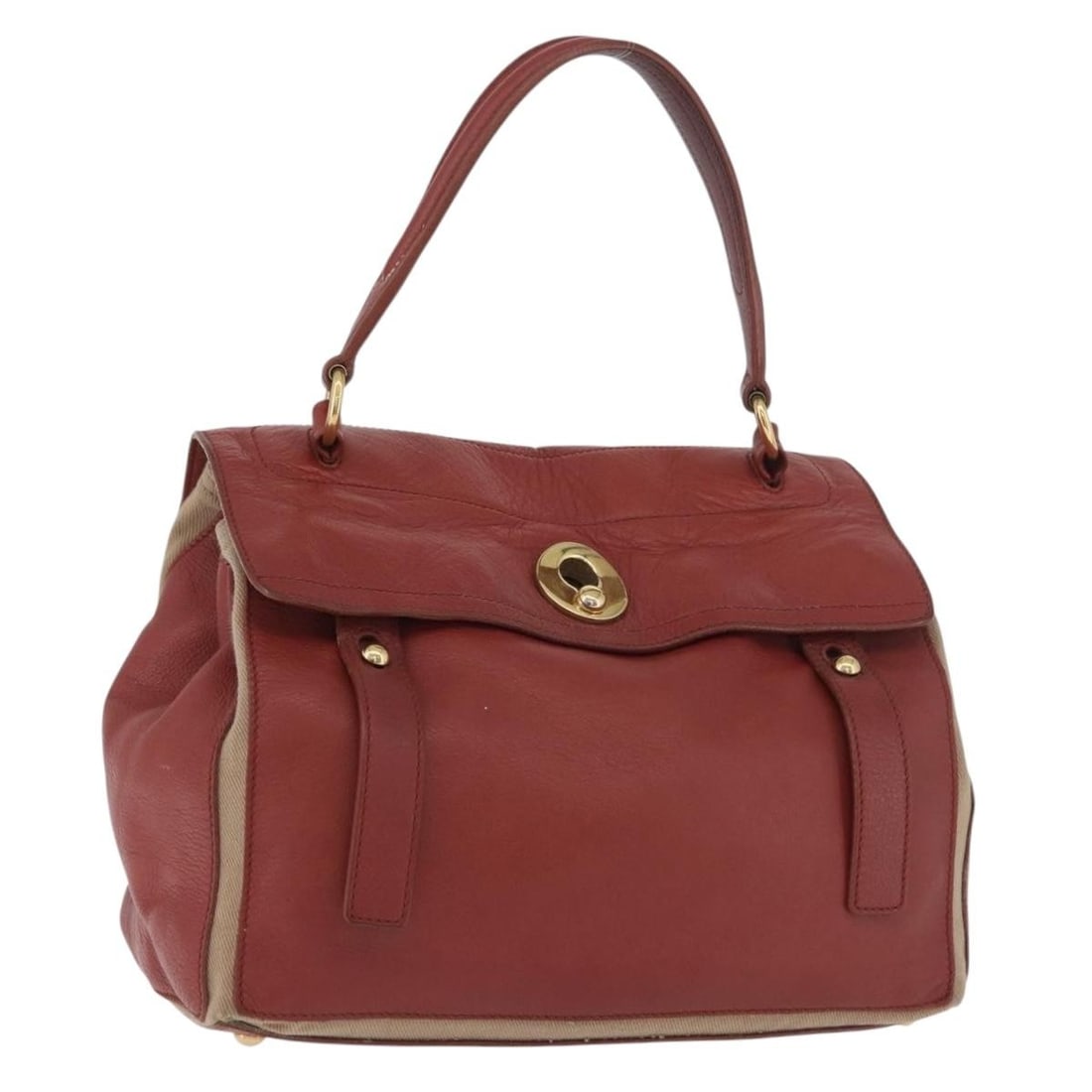 Saint Laurent leather red gold tote bag Muse Toe Italy (1 of 18)