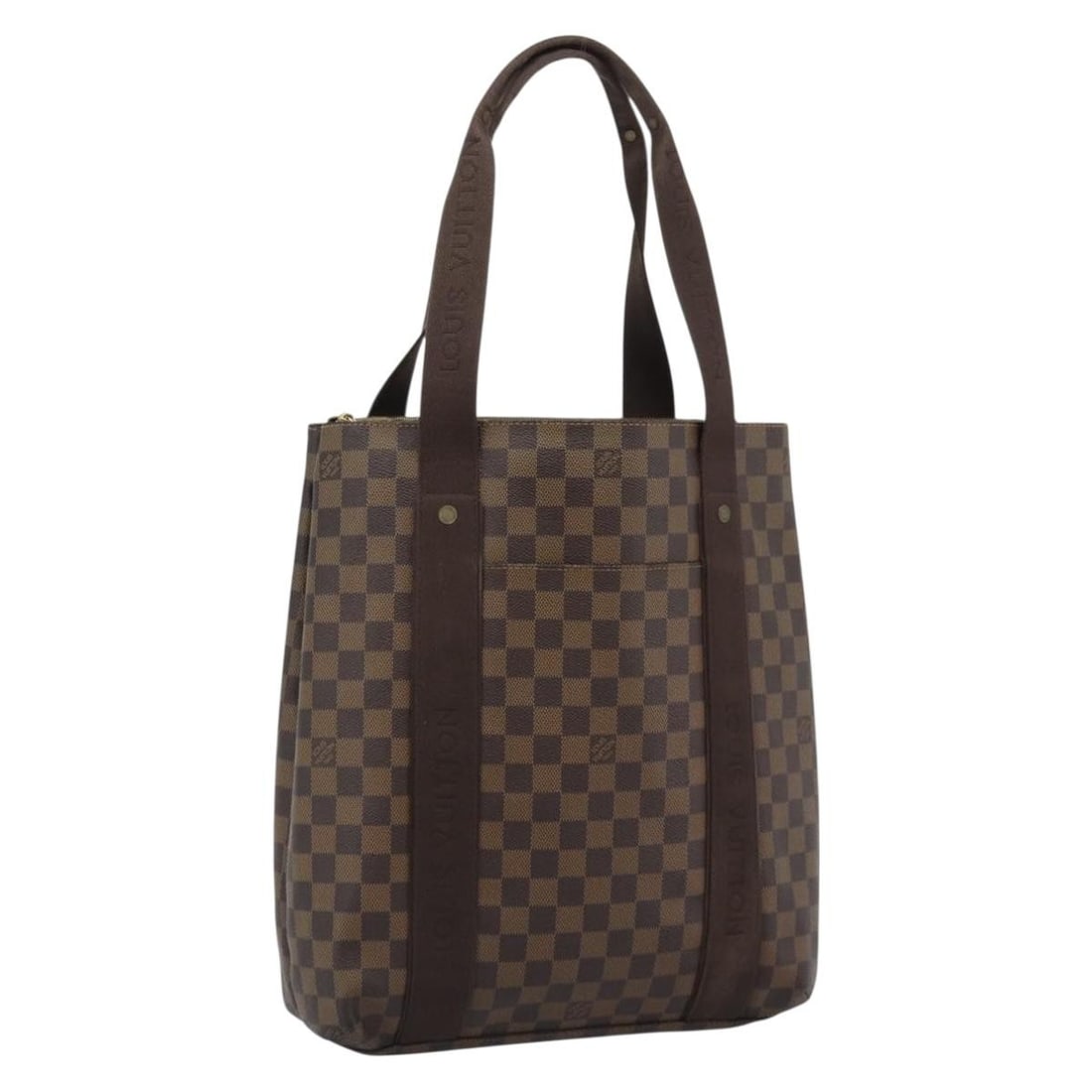 Louis Vuitton N52006 Damier Ebene Canvas Womens Tote Bag Spain: Louis Vuitton N52006 Damier Ebene Canvas Womens Tote Bag Spain Louis Vuitton Damier Ebene Tote Bag in Damier Ebene canvas, made in Spain. The bag measures approximately 36 cm W x 38 cm H x 12 cm D (14
