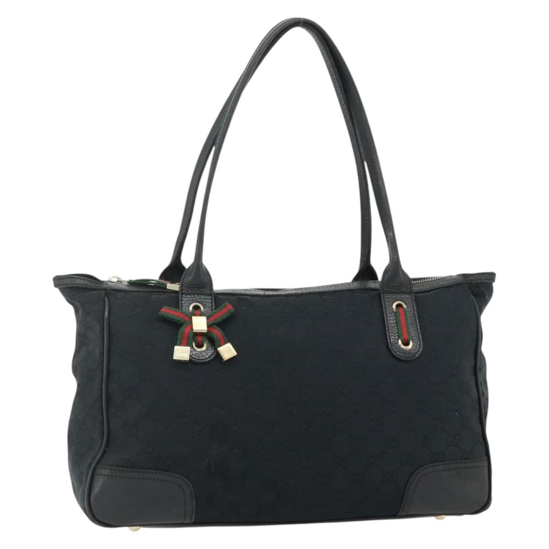 Gucci 177052 Sherry Line GG Canvas Handbag Black Red Gold: Gucci 177052 Sherry Line GG Canvas Handbag Black Red Gold Gucci GG Canvas Web Sherry Line hand bag in black, gold, and red, made in Italy. It features GG canvas exterior material and a women's hand ba