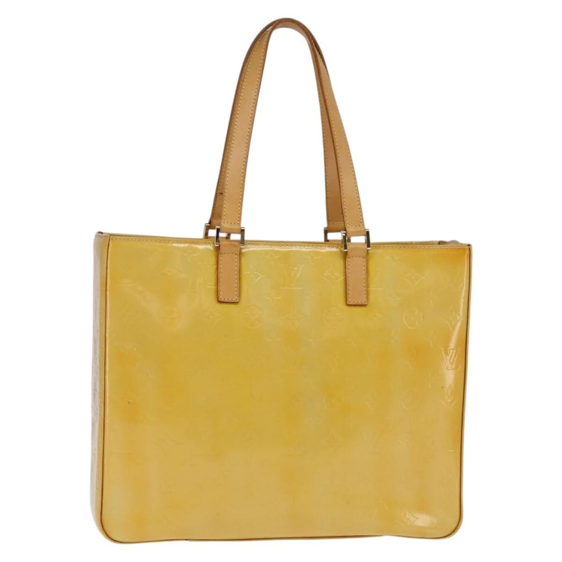 Louis Vuitton Monogram Vernis Columbus Tote Bag Gris M91028 Authentic: Louis Vuitton Monogram Vernis Columbus Tote Bag Gris M91028 Authentic This LOUIS VUITTON Monogram Vernis Columbus Tote Bag in Gris is a stylish accessory crafted from high-quality patent leather. The 