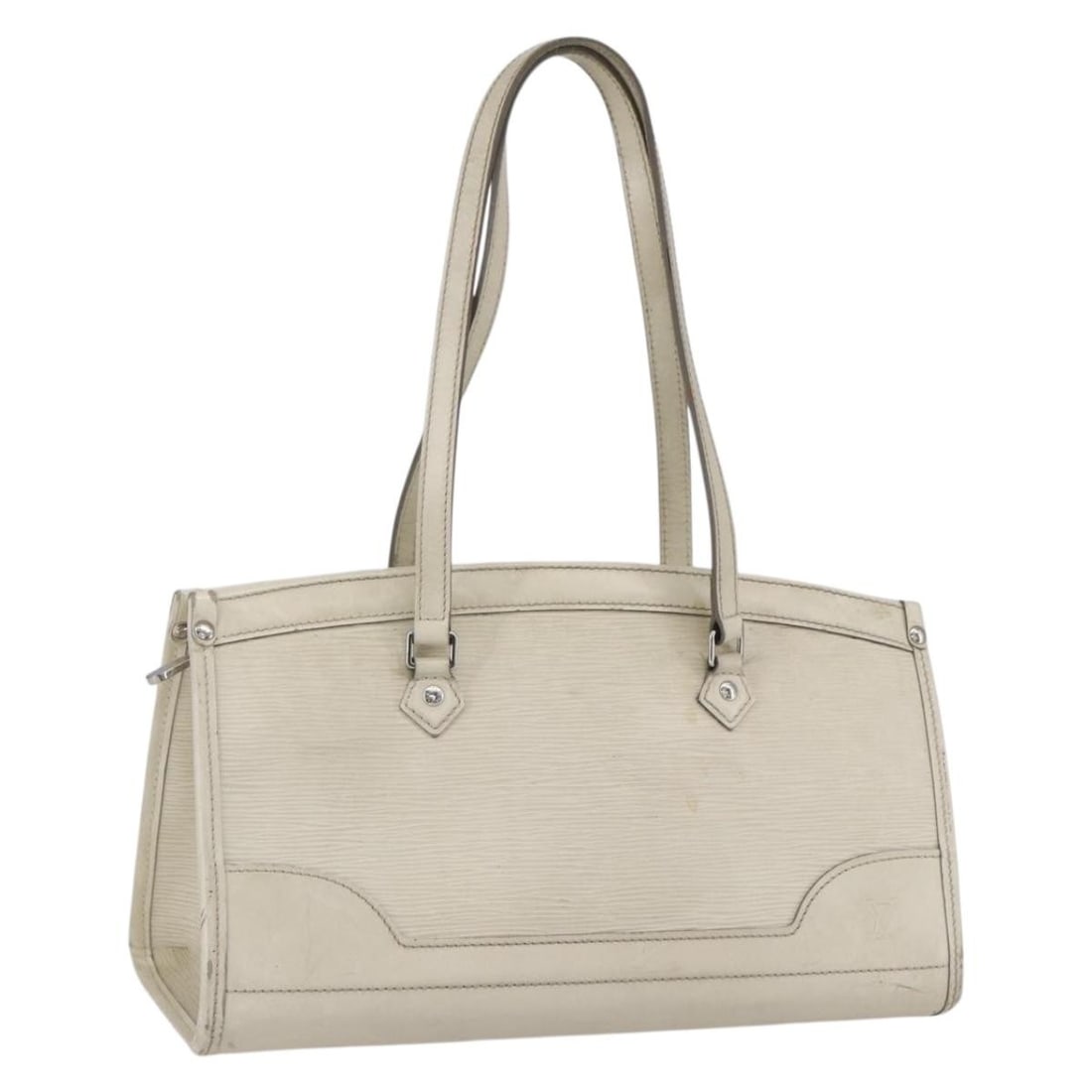 Louis Vuitton Madeleine PM Epi Leather White Yvoire Handbag M5933J France: Louis Vuitton Madeleine PM Epi Leather White Yvoire Handbag M5933J France This Louis Vuitton Epi Madeleine PM handbag in White/Yvoire is crafted from Epi leather and made in France. The bag features a
