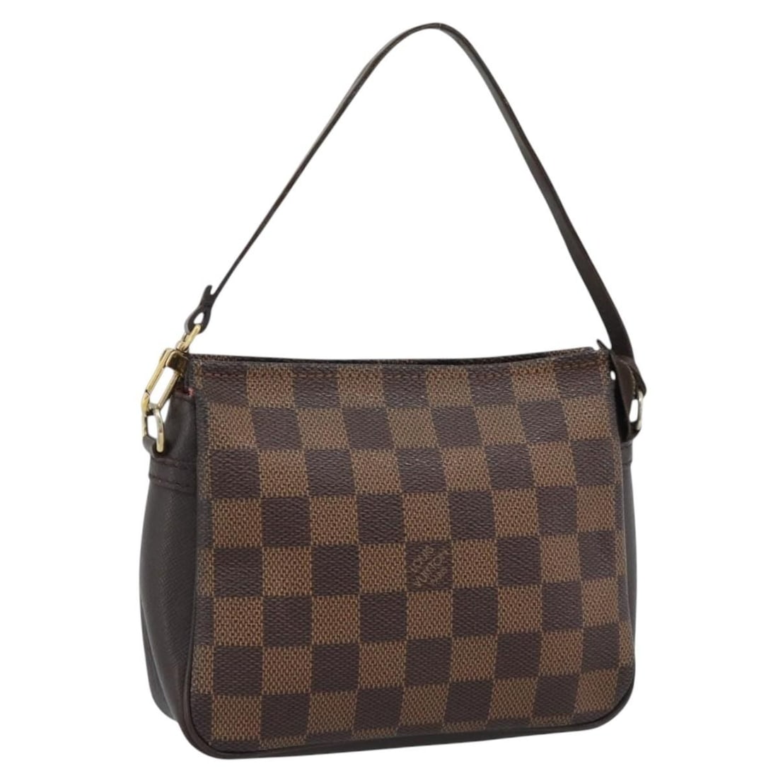 Louis Vuitton N51982 Damier Ebene Canvas Makeup Pouch for Women: Louis Vuitton N51982 Damier Ebene Canvas Makeup Pouch for Women Louis Vuitton Damier Ebene Trousse Make Up pouch in Damier Ebene canvas, made in France. This women's pouch features the N51982 product 