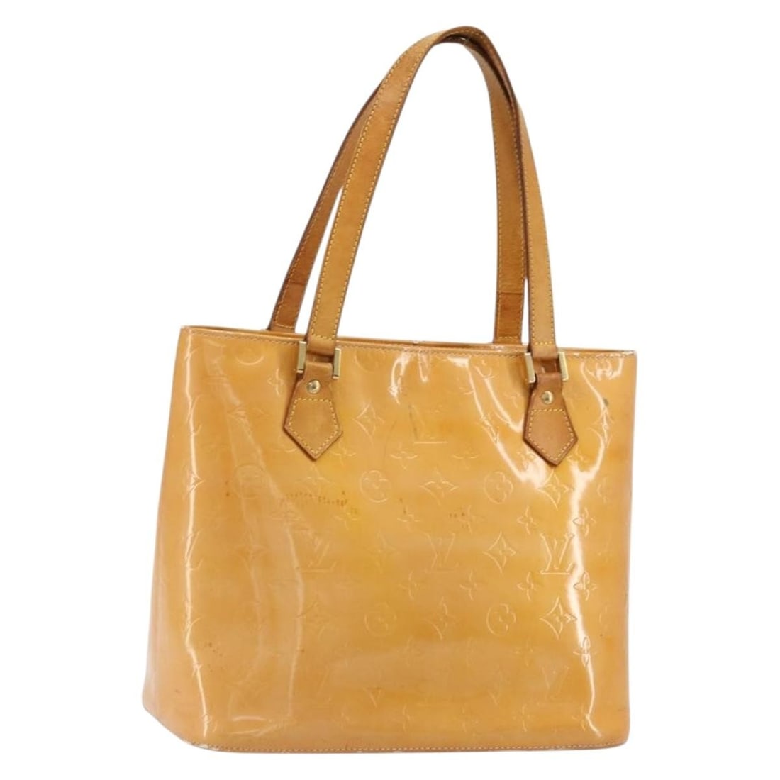 Louis Vuitton Houston Rose Monogram Vernis Patent Leather Handbag M91054: Louis Vuitton Houston Rose Monogram Vernis Patent Leather Handbag M91054 Louis Vuitton Monogram Vernis Houston handbag in rose patent leather, made in France. This women's handbag is identified by pro