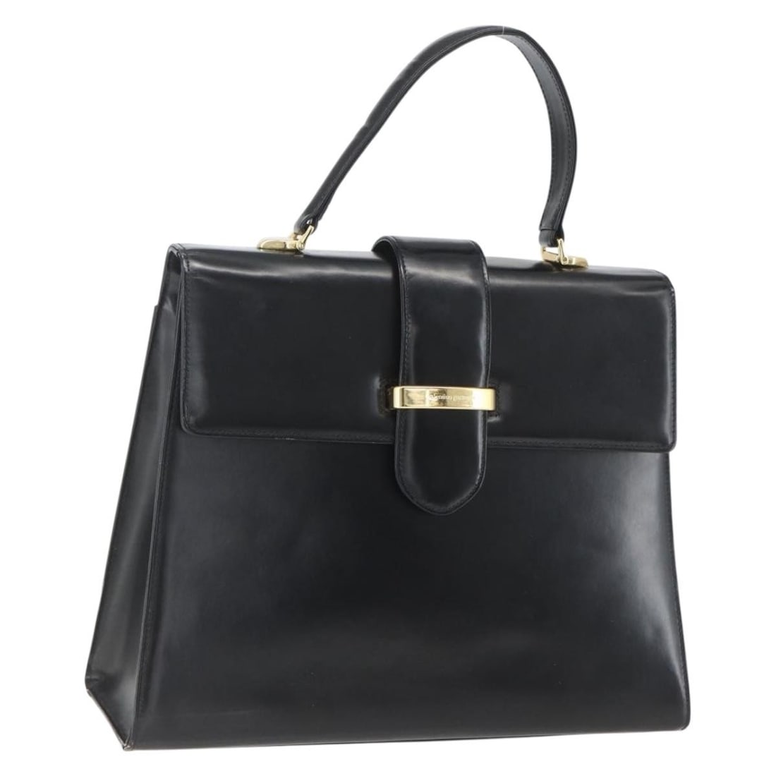 Valentino Black Leather Handbag with Gold Accents Italy: Valentino Black Leather Handbag with Gold Accents Italy This Valentino handbag features black leather with gold-tone accents, combining classic elegance with functional design. Made in Italy, the bag 