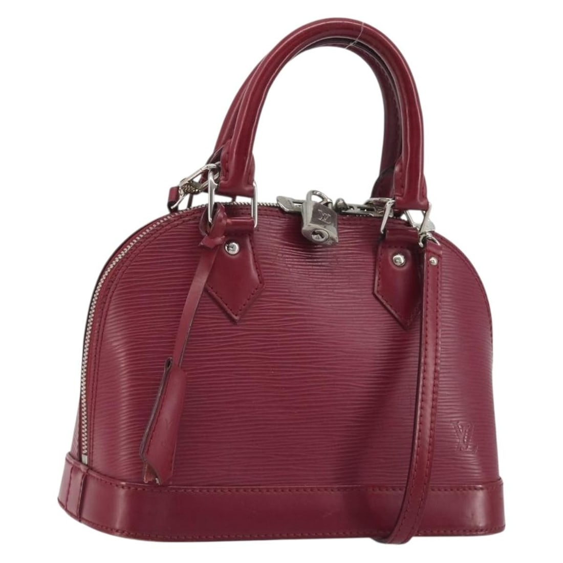 Louis Vuitton Alma M40851 Epi Leather Handbag Fuchsia with Strap (1 of 18)