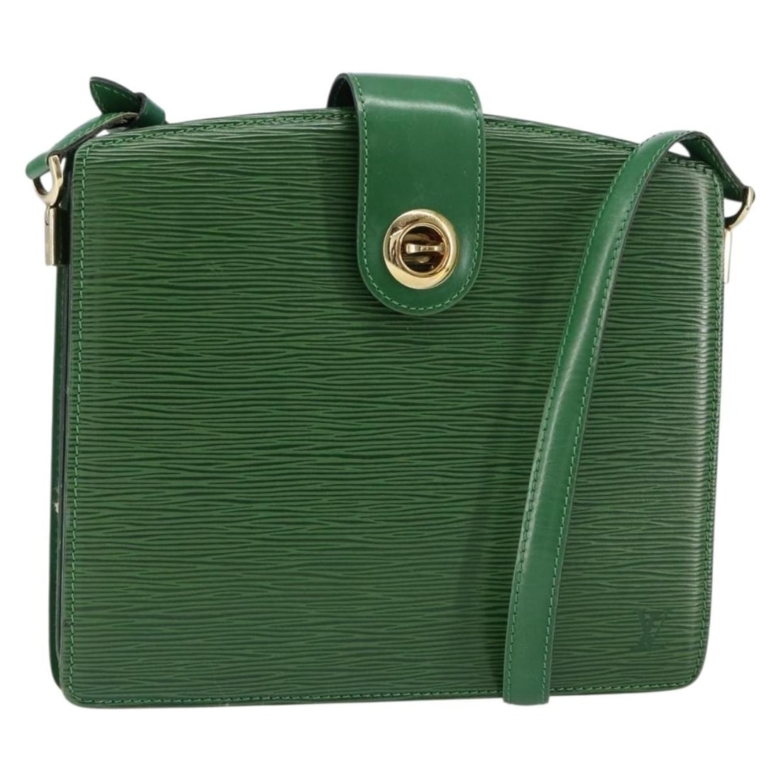 Louis Vuitton M52344 Capuchin Green Epi Leather Shoulder Bag: Louis Vuitton M52344 Capuchin Green Epi Leather Shoulder Bag Louis Vuitton Epi Capuchin Shoulder Bag in green Epi leather, made in France. This women's shoulder bag features the M52344 product line an