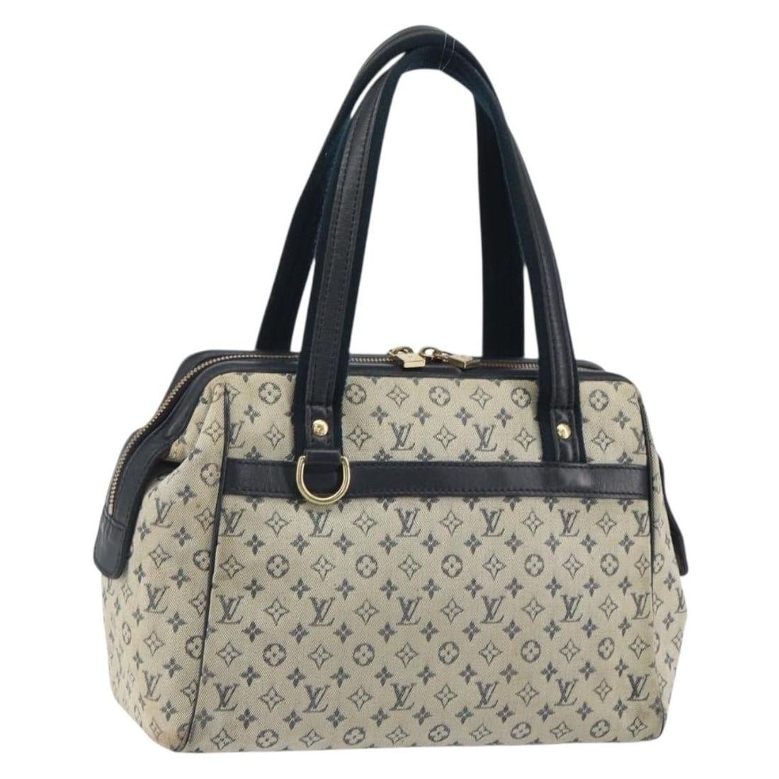 Louis Vuitton Josephine PM blue Monogram Mini canvas handbag M92049: Louis Vuitton Josephine PM blue Monogram Mini canvas handbag M92049 This Louis Vuitton Monogram Mini Josephine PM handbag features a blue monogram mini canvas exterior with leather trim and gold-tone 
