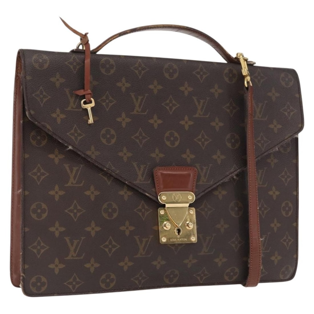 Louis Vuitton Monogram Canvas Porte Documents Bandouliere Briefcase Bag M53338: Louis Vuitton Monogram Canvas Porte Documents Bandouliere Briefcase Bag M53338 This is a Louis Vuitton Monogram Porte Documents Bandouliere Bag, crafted from signature Monogram Canvas. The bag feature