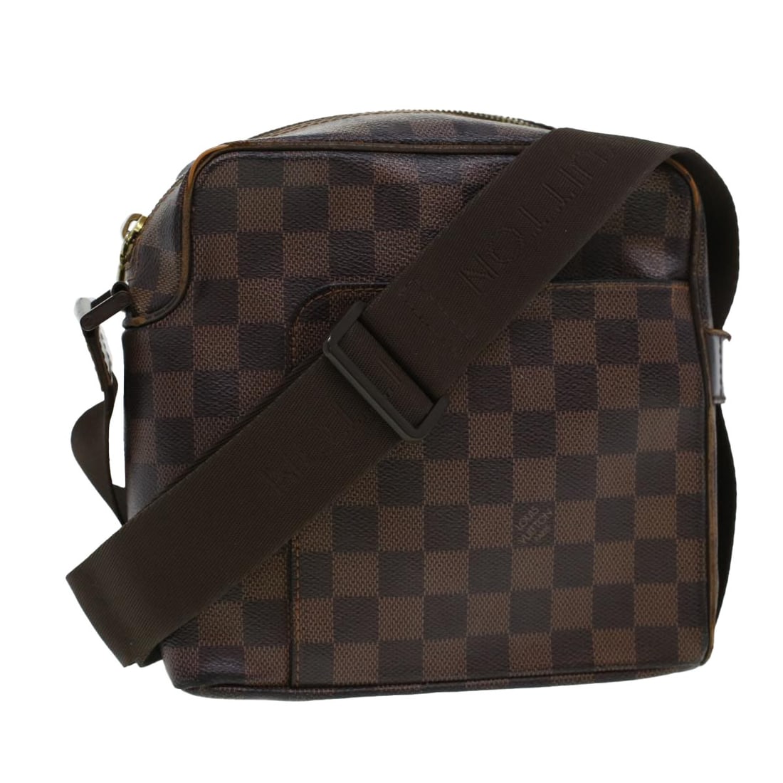 Louis Vuitton Olaf PM Damier Ebene Shoulder Bag N41442: Louis Vuitton Olaf PM Damier Ebene Shoulder Bag N41442 Louis Vuitton Damier Ebene Olaf PM shoulder bag in Damier Ebene color, made in France. The bag measures approximately W20 x H20 x D7.5 cm, with a