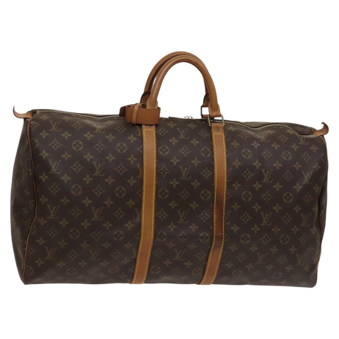 Louis Vuitton M41424 Keepall 55 Monogram Canvas Boston Bag: Louis Vuitton M41424 Keepall 55 Monogram Canvas Boston Bag Louis Vuitton Keepall 55 Boston Bag in Monogram canvas, made in France. The bag features the Monogram color and comes with the accessory list