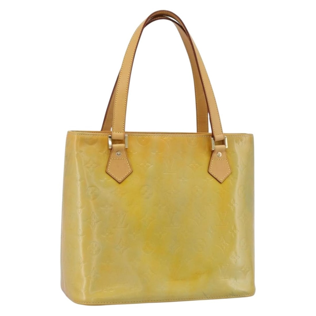 Louis Vuitton Houston Gris Monogram Vernis Patent Leather Handbag M91053: Louis Vuitton Houston Gris Monogram Vernis Patent Leather Handbag M91053 Louis Vuitton Monogram Vernis Houston handbag in Gris, made of patent leather and made in Spain. The bag measures approximately