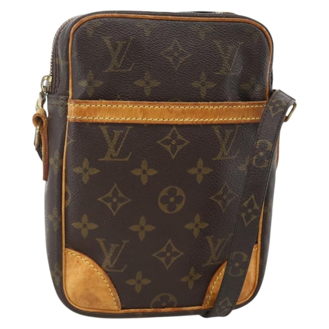 Louis Vuitton Danube Monogram Canvas Shoulder Bag M45266 France: Louis Vuitton Danube Monogram Canvas Shoulder Bag M45266 France This LOUIS VUITTON Monogram Danube Shoulder Bag features the classic monogram canvas exterior and is designed for women. The bag include