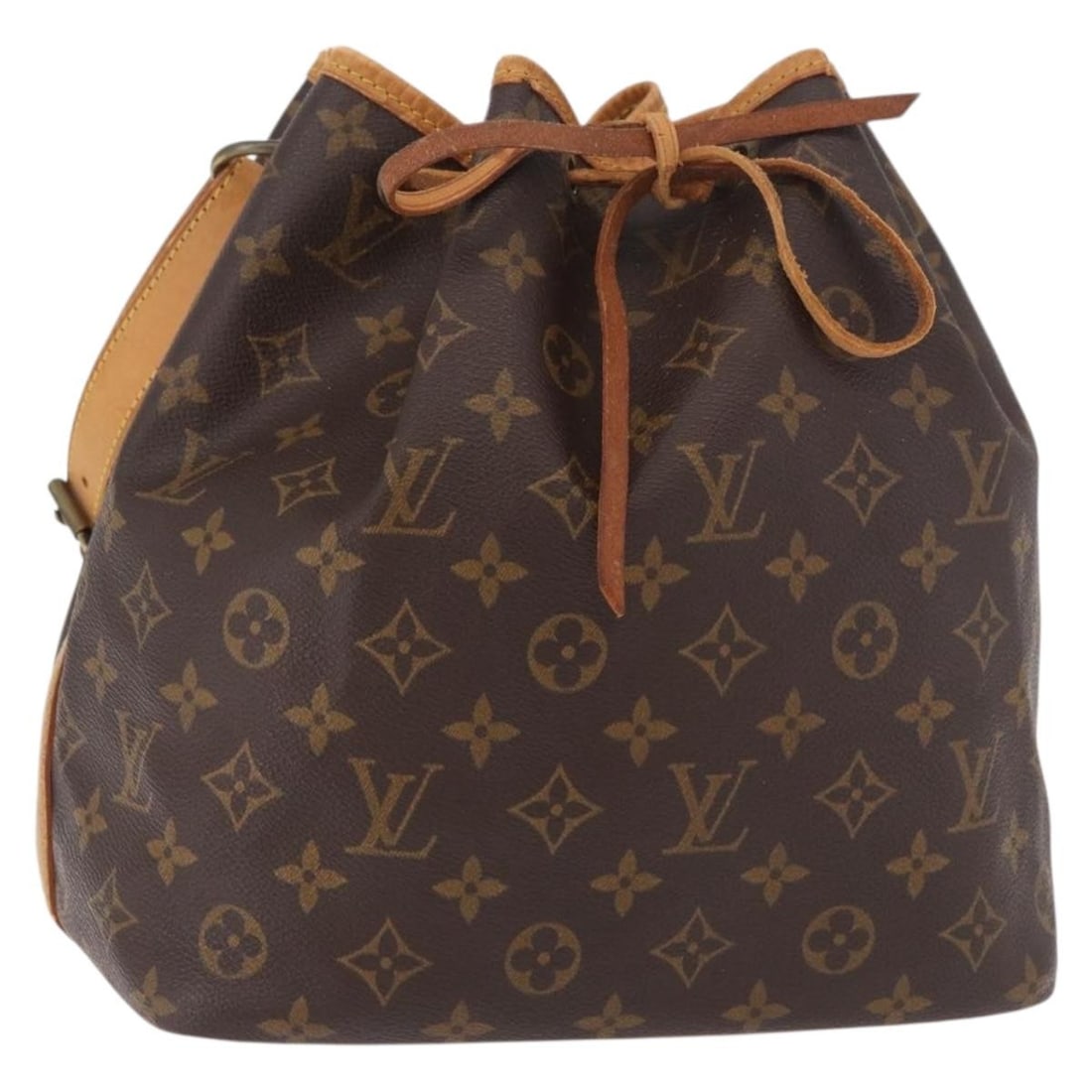Louis Vuitton Petit Noe Monogram Canvas Shoulder Bag M42226: Louis Vuitton Petit Noe Monogram Canvas Shoulder Bag M42226 Monogram shoulder bag in Monogram Canvas, made in France. The bag is identified as style M42226 and includes the original serial number AR19