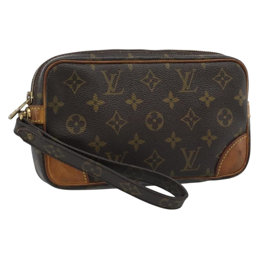 Louis Vuitton M51827 Marly Dragonne PM Monogram Canvas Clutch: Louis Vuitton M51827 Marly Dragonne PM Monogram Canvas Clutch Louis Vuitton Monogram Marly Dragonne PM clutch bag in Monogram Canvas, made in France. This pre-owned bag is identified by product number