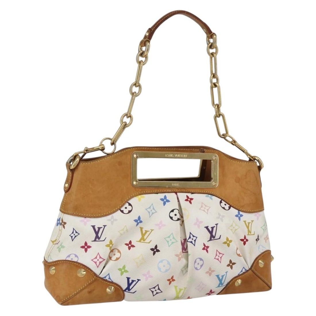 Louis Vuitton Judy MM White Monogram Multicolor 2way Handbag M40255 (1 of 18)
