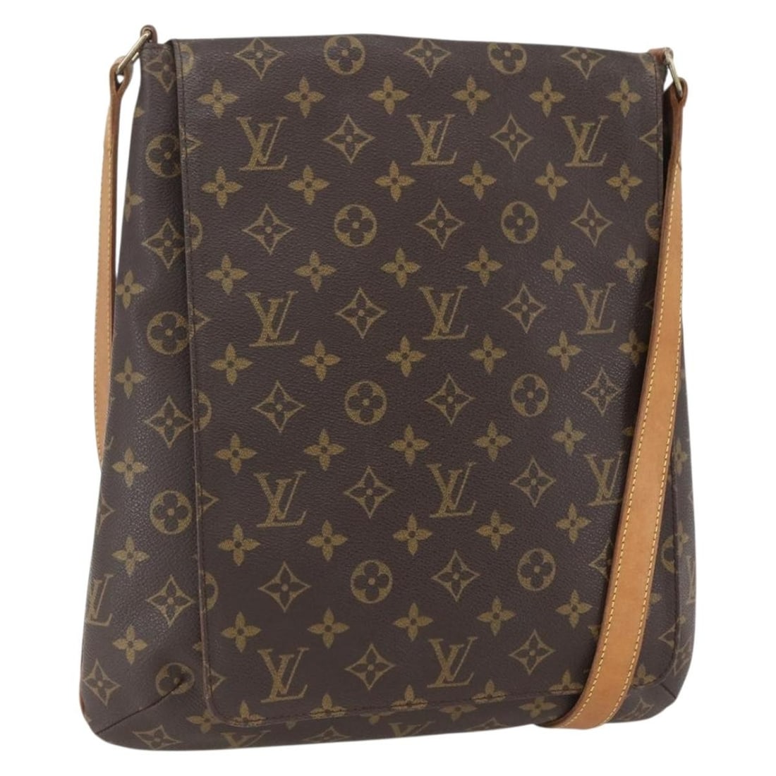 Louis Vuitton M51256 Musette Monogram Canvas Shoulder Bag France: Louis Vuitton M51256 Musette Monogram Canvas Shoulder Bag France Louis Vuitton Monogram Musette Shoulder Bag, model M51256, made in France. This women's shoulder bag is crafted from Monogram Canvas in