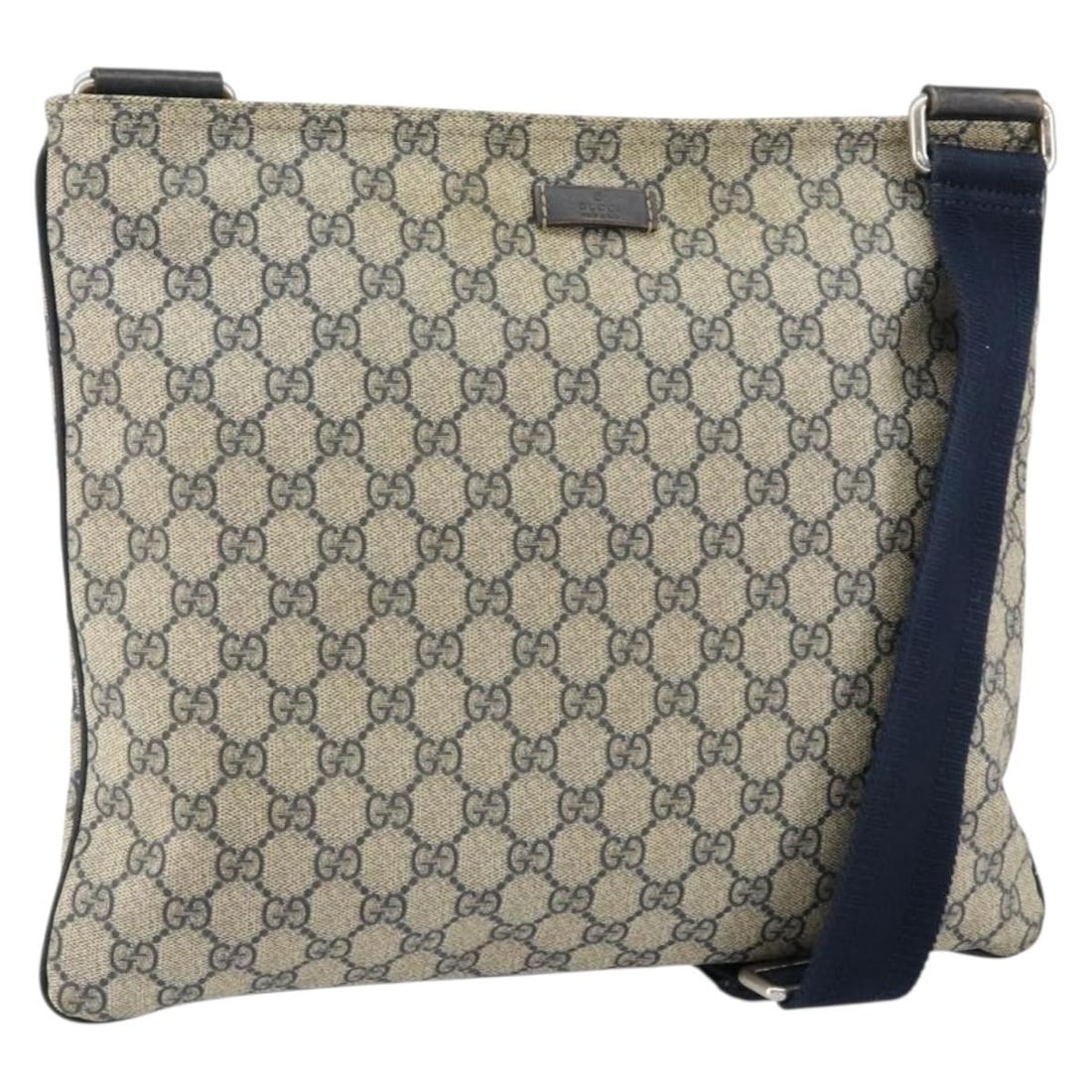 GUCCI GG Supreme Navy PVC Shoulder Bag Model 201446 Authenticated (1 of 18)