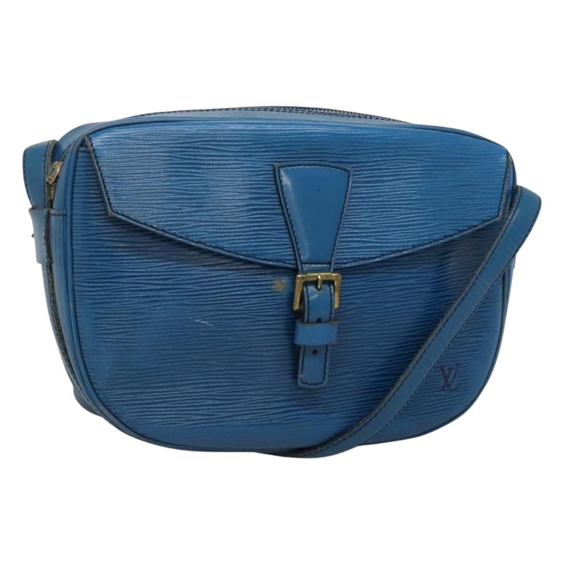 Louis Vuitton June Feuille Epi Leather Blue Shoulder Bag M52155: Louis Vuitton June Feuille Epi Leather Blue Shoulder Bag M52155 This Louis Vuitton Epi June Feuille shoulder bag in blue features durable Epi leather and is designed for women. It offers a structured 