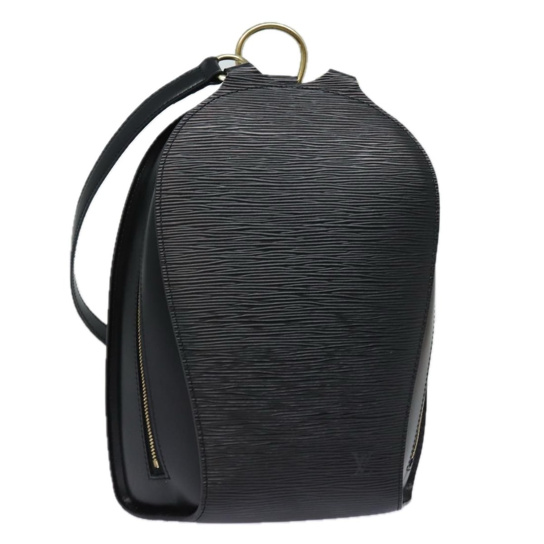 Black Epi Leather Backpack Louis Vuitton Mabillon M52232: Black Epi Leather Backpack Louis Vuitton Mabillon M52232 Louis Vuitton Epi Mabillon backpack in black Epi leather. Made in France, this style is identified by product number M52232. The item is heavil