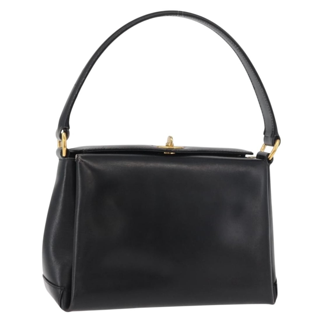 Gucci Black Leather Handbag with Dust Bag Gold Tone 178816 (1 of 18)