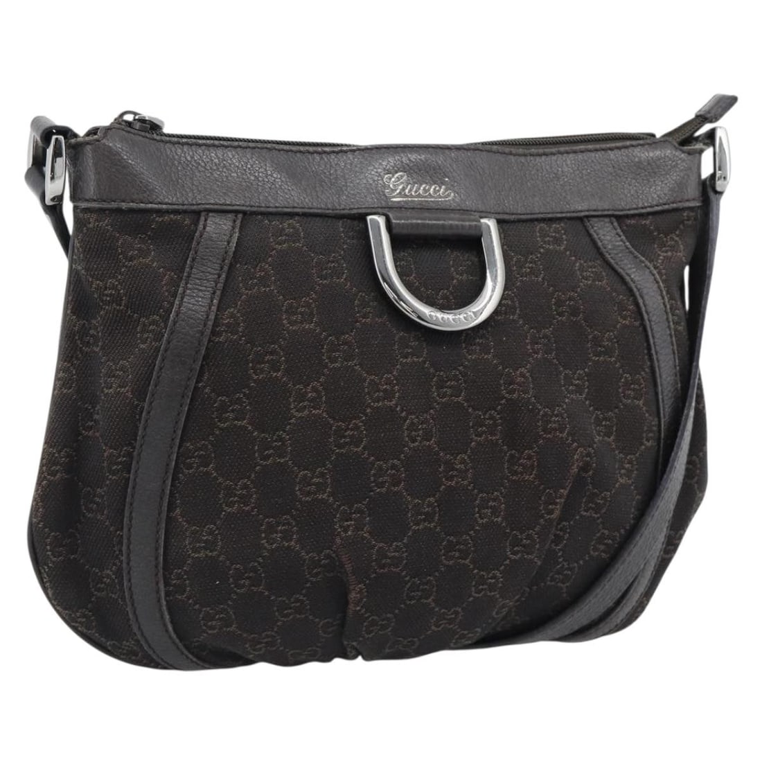 Gucci 265691 GG Canvas Shoulder Bag Brown Silver Tone: Gucci 265691 GG Canvas Shoulder Bag Brown Silver Tone This Gucci shoulder bag is crafted from GG canvas in a brown and silver color combination. It features a shoulder strap and was made in Italy. The