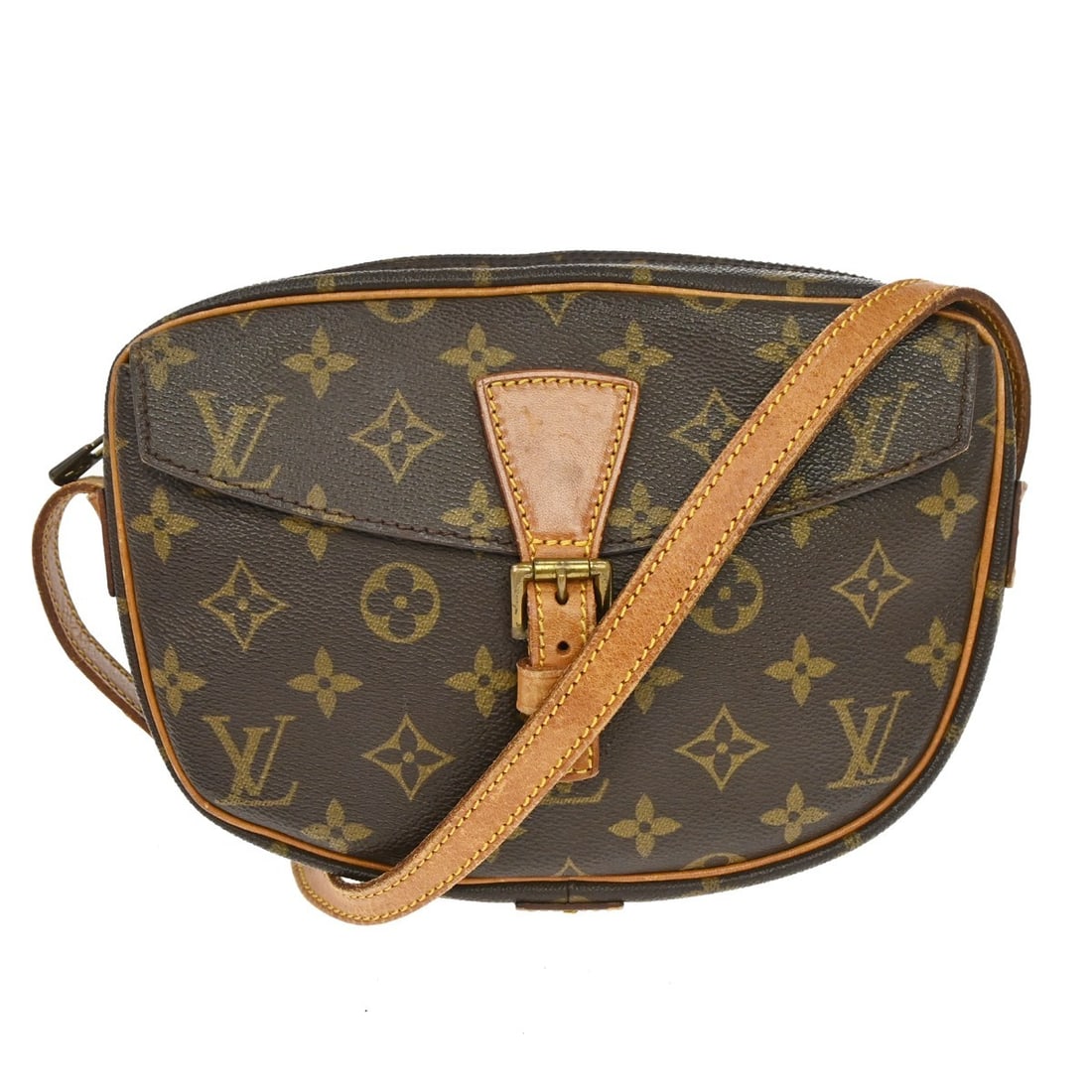 Louis Vuitton Jeune Fille PM Monogram Crossbody Bag M51227: Louis Vuitton Jeune Fille PM Monogram Crossbody Bag M51227 Louis Vuitton Jeune Fille PM shoulder bag in Monogram canvas with leather handle/strap details. It features a zip closure, brown exterior and