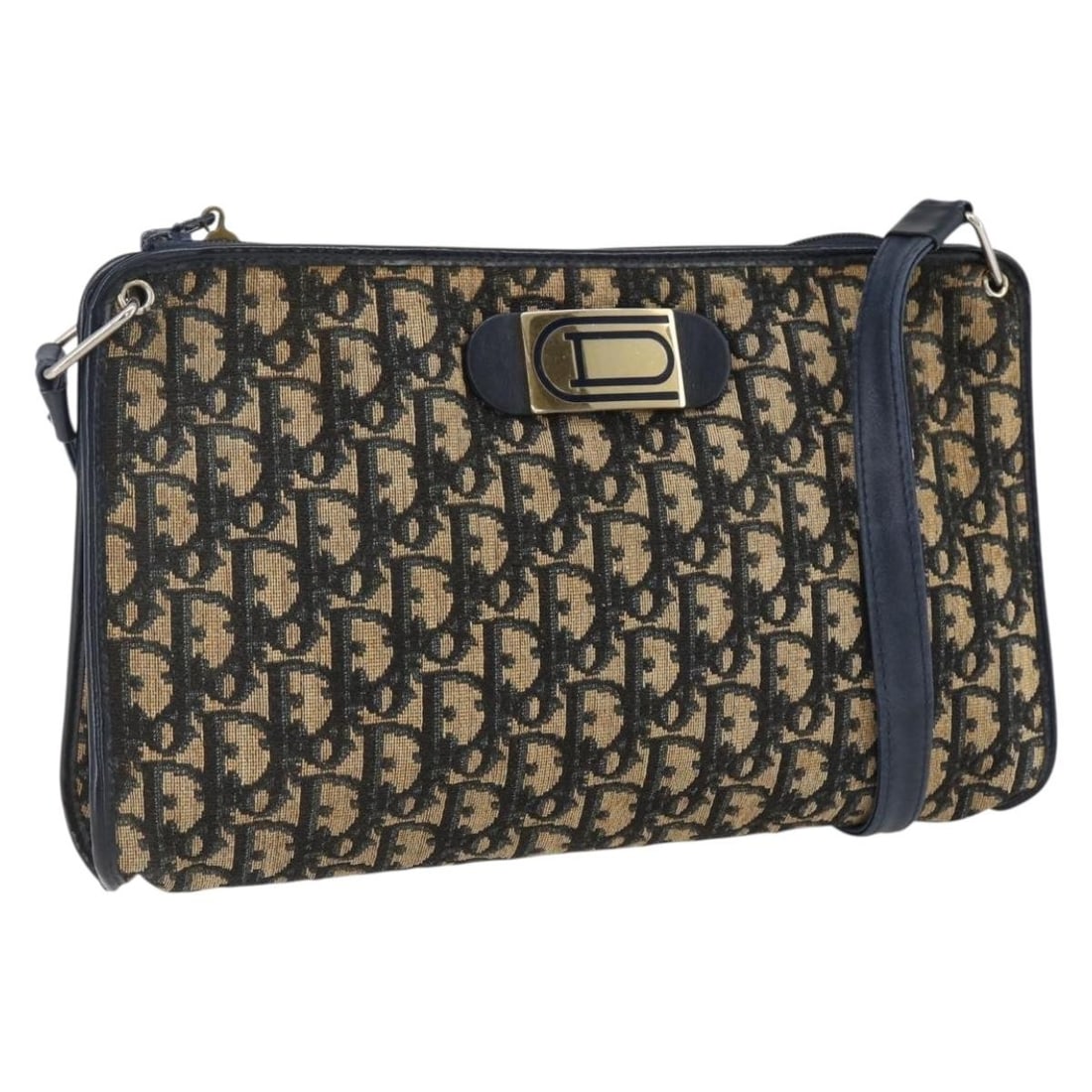 Christian Dior Rabbit Mini Roller Shoulder Bag Navy Trotter Canvas (1 of 18)
