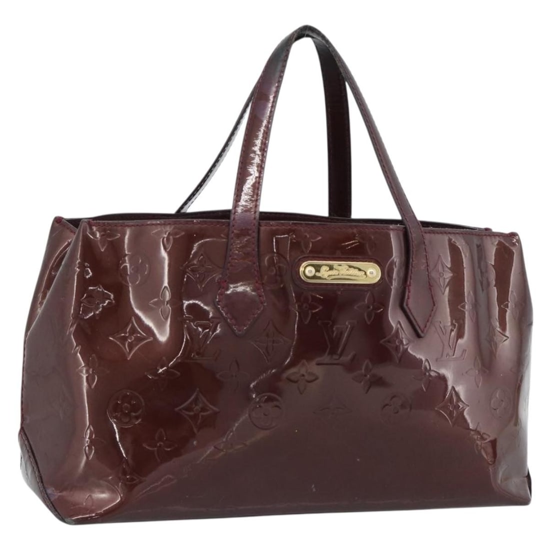 Louis Vuitton Wilshire PM M93641 Vernis Patent Leather Handbag Amarante: Louis Vuitton Wilshire PM M93641 Vernis Patent Leather Handbag Amarante Louis Vuitton Wilshire PM hand bag in Amarante patent leather, made in France. This women's handbag is identified by product no.