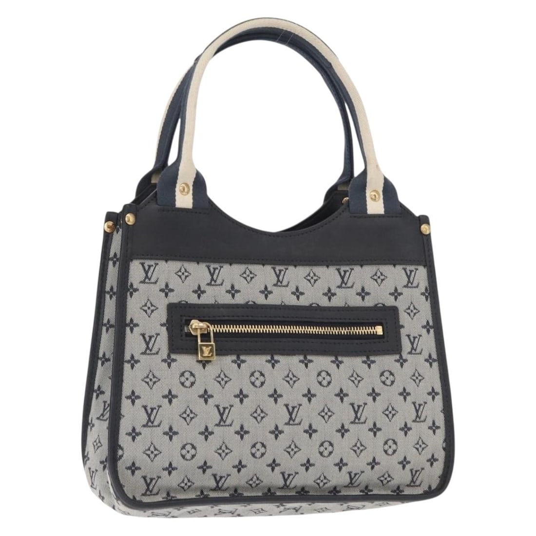 Louis Vuitton M92325 Monogram Mini Canvas Tote in Navy (1 of 18)