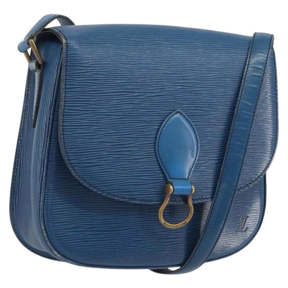 Louis Vuitton Saint Cloud GM Blue Epi Leather Shoulder Bag M52195: Louis Vuitton Saint Cloud GM Blue Epi Leather Shoulder Bag M52195 Louis Vuitton Saint Cloud GM shoulder bag in blue Epi leather, made in France. It features a shoulder bag style with a shoulder drop o