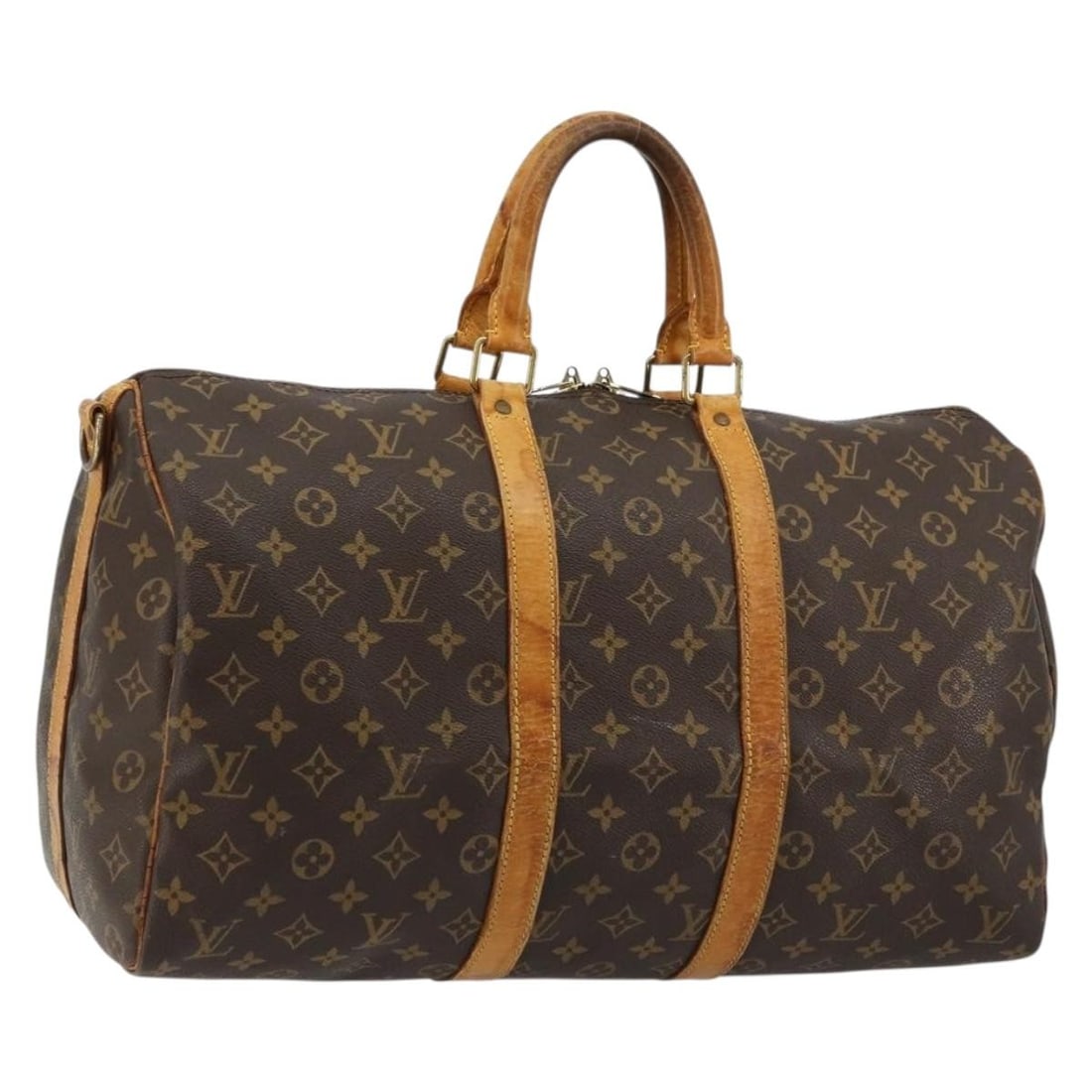 Louis Vuitton M41418 Keepall 45 Monogram Canvas Boston Bag: Louis Vuitton M41418 Keepall 45 Monogram Canvas Boston Bag Louis Vuitton Monogram Keepall Bandouliere 45 Boston Bag in Monogram Canvas, made in France. This women's bag is identified by product no. M4