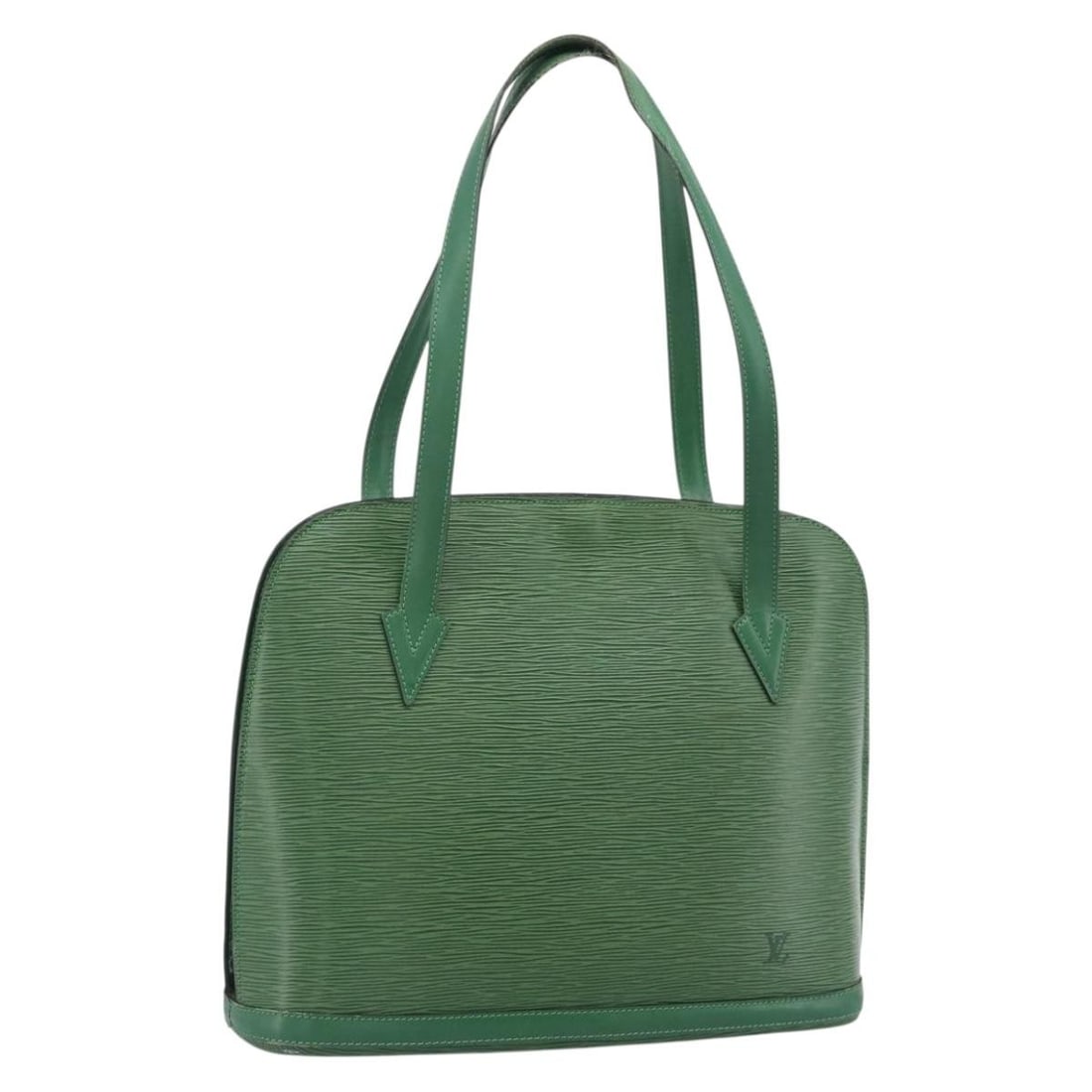 Louis Vuitton M52284 Lussac Green Epi Leather Shoulder Bag: Louis Vuitton M52284 Lussac Green Epi Leather Shoulder Bag Louis Vuitton Lussac shoulder bag in green Epi leather. This women's bag is made in France and features a structured shoulder bag design with