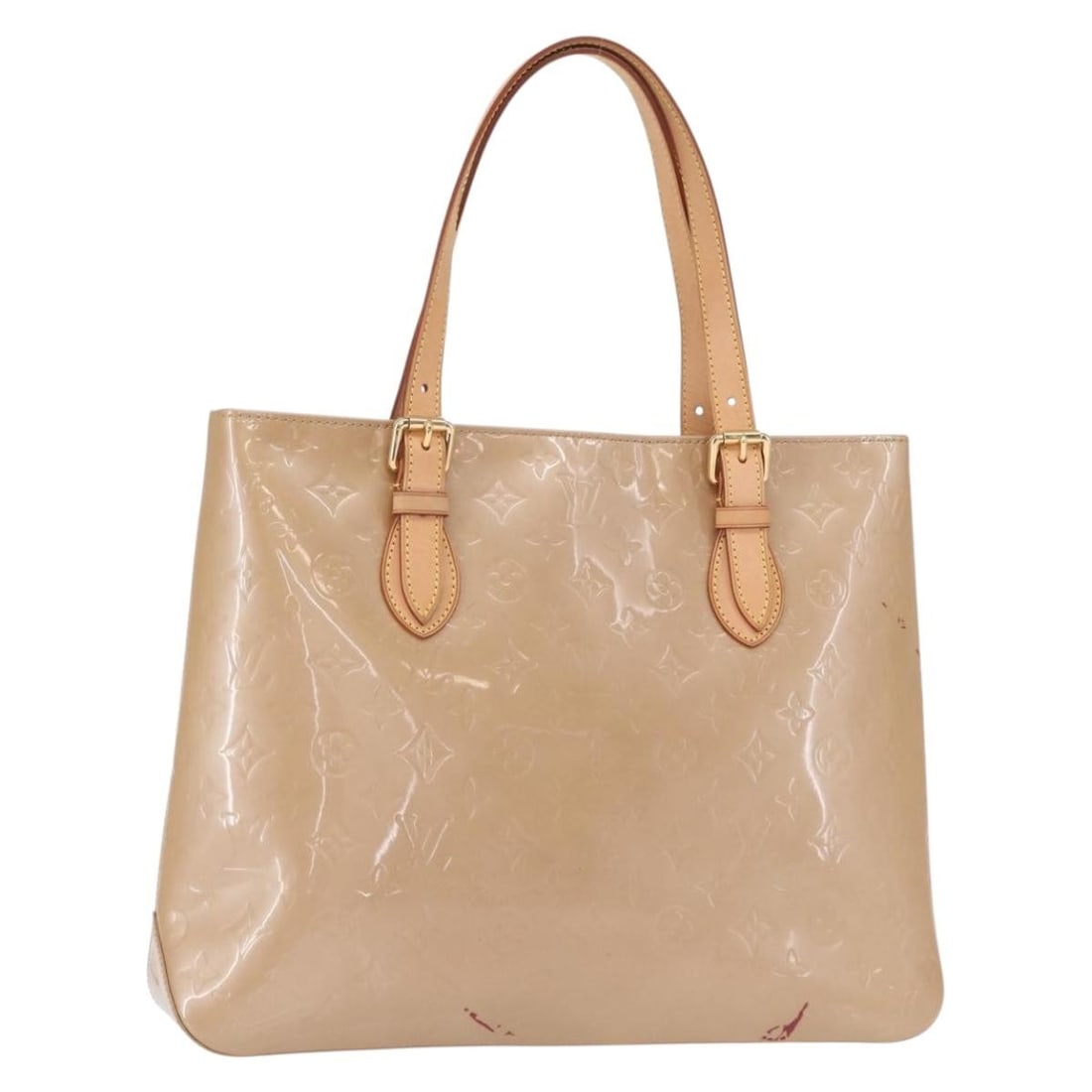 Louis Vuitton Brentwood Monogram Vernis Noisette Patent Leather Shoulder Bag M91511: Louis Vuitton Brentwood Monogram Vernis Noisette Patent Leather Shoulder Bag M91511 This is a Louis Vuitton Monogram Vernis Brentwood shoulder bag in the color Noisette. Crafted from patent leather, t