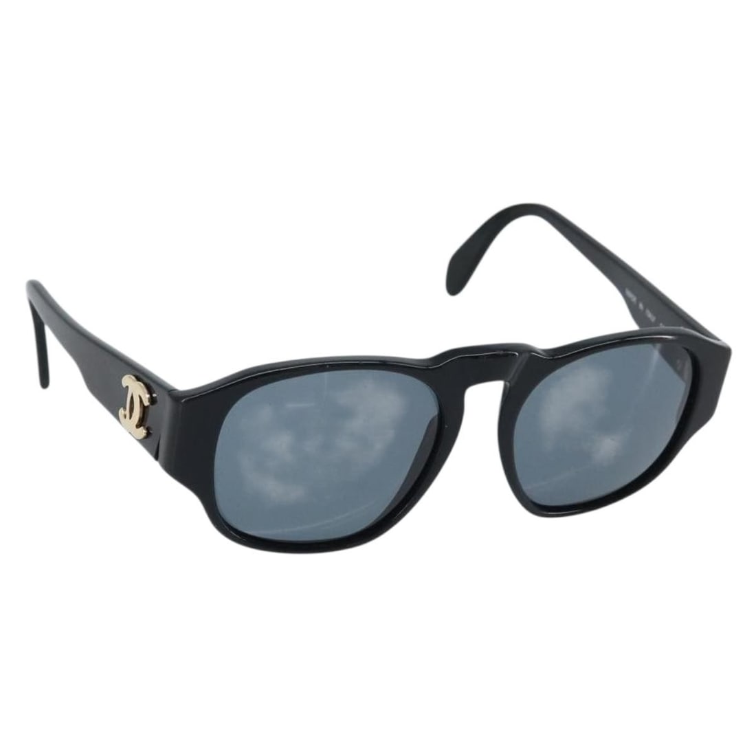 Black Plastic Chanel Womens Sunglasses Made in Italy: Black Plastic Chanel Womens Sunglasses Made in Italy Black plastic CHANEL sunglasses for women, made in Italy. This pair comes without the original item box or dust bag and includes only the item show