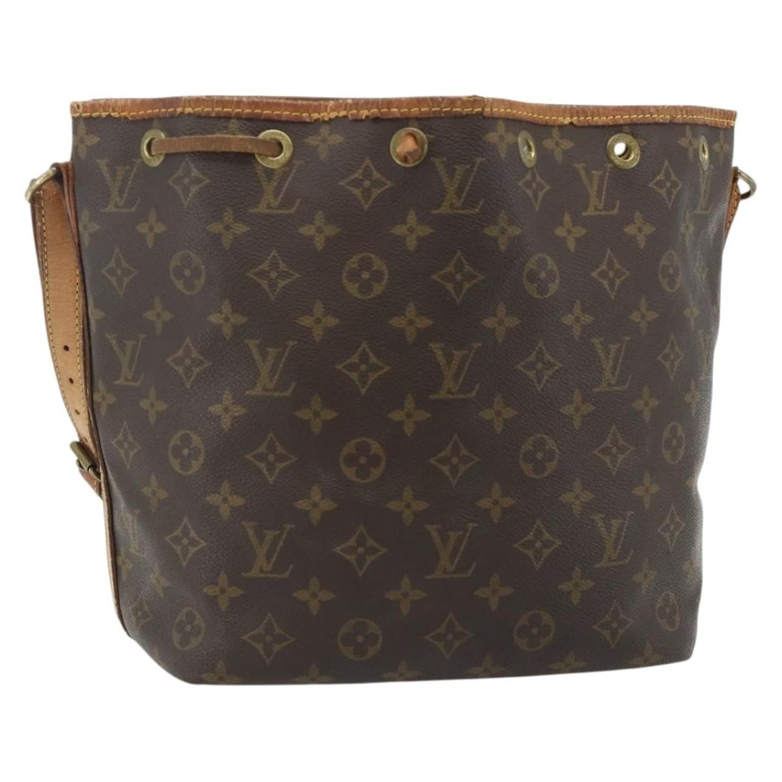 Louis Vuitton M42226 Petit Noe Monogram Canvas Shoulder Bag: Louis Vuitton M42226 Petit Noe Monogram Canvas Shoulder Bag Louis Vuitton Petit Noe shoulder bag in Monogram canvas, made in France. This women's bag features an adjustable shoulder strap and a bucket