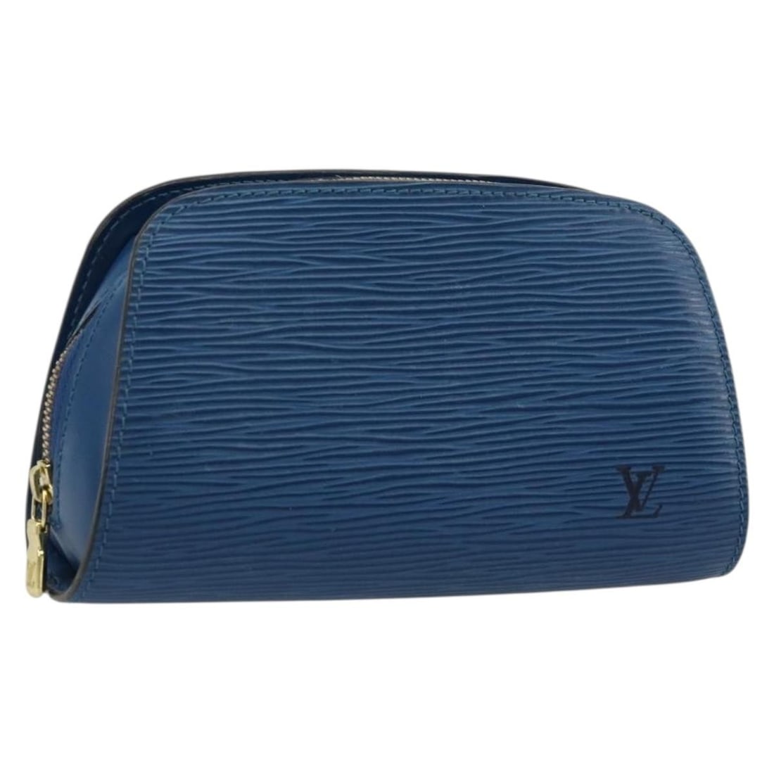 Louis Vuitton Epi Leather Dauphine PM Blue Pouch M48445: Louis Vuitton Epi Leather Dauphine PM Blue Pouch M48445 This Louis Vuitton Epi Dauphine PM Pouch in blue features the signature Epi leather exterior, offering durability and a distinctive textured loo