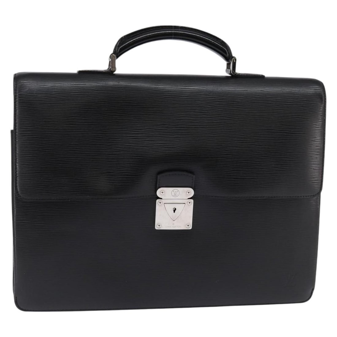 Louis Vuitton M54552 Laguito Epi Leather Business Bag Noir: Louis Vuitton M54552 Laguito Epi Leather Business Bag Noir Louis Vuitton Epi Laguito Business Bag in Noir, made from Epi leather and crafted in France. This business bag features a structured design a