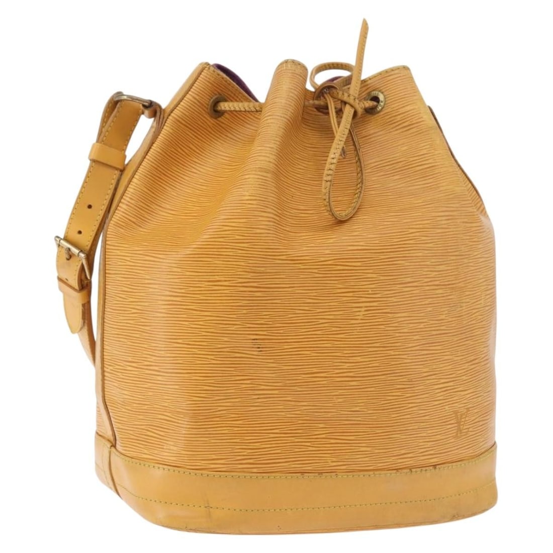 Louis Vuitton Noe Epi Leather Shoulder Bag Tassili Yellow M44009: Louis Vuitton Noe Epi Leather Shoulder Bag Tassili Yellow M44009 Louis Vuitton Epi Noe shoulder bag in Tassili Yellow, made in France from Epi leather. This women's shoulder bag features the M44009 pr