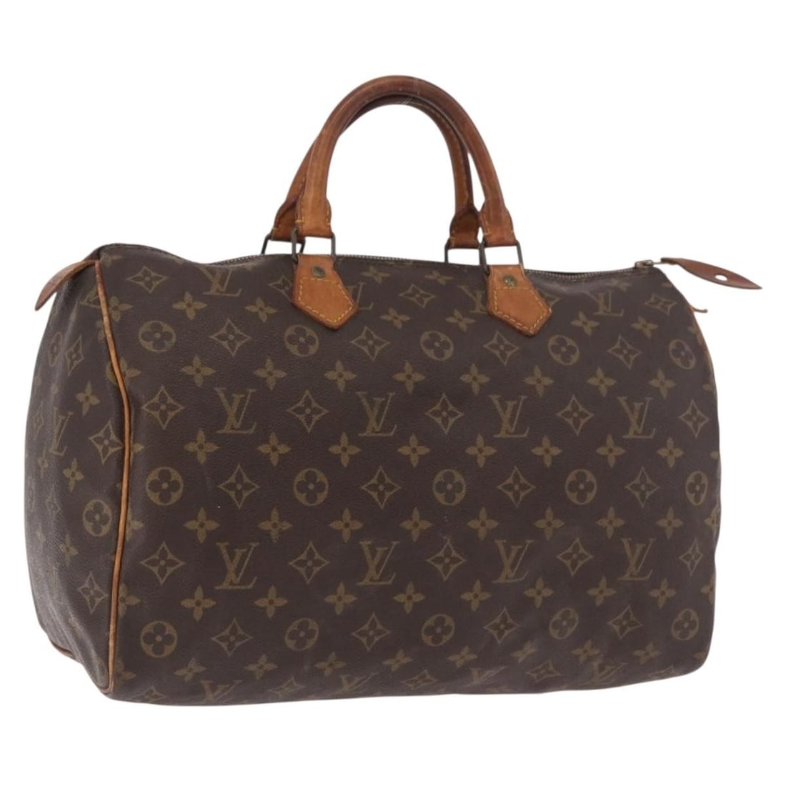 Louis Vuitton M41524 Speedy 35 Monogram Canvas Handbag: Louis Vuitton M41524 Speedy 35 Monogram Canvas Handbag Louis Vuitton Speedy 35 hand bag in Monogram Canvas with the Monogram pattern. Made in France, product no. M41524. The bag measures approximately