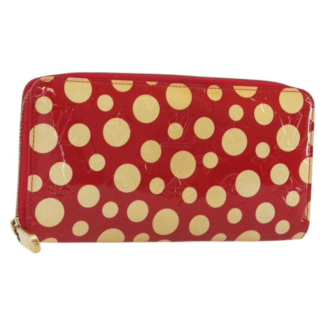 Louis Vuitton M91572 Monogram Vernis Long Wallet Rouge: Louis Vuitton M91572 Monogram Vernis Long Wallet Rouge Louis Vuitton Monogram Vernis Zippy Long Wallet in Rouge, made from patent leather. This long wallet measures approximately 19.5 cm wide, 10.5 cm