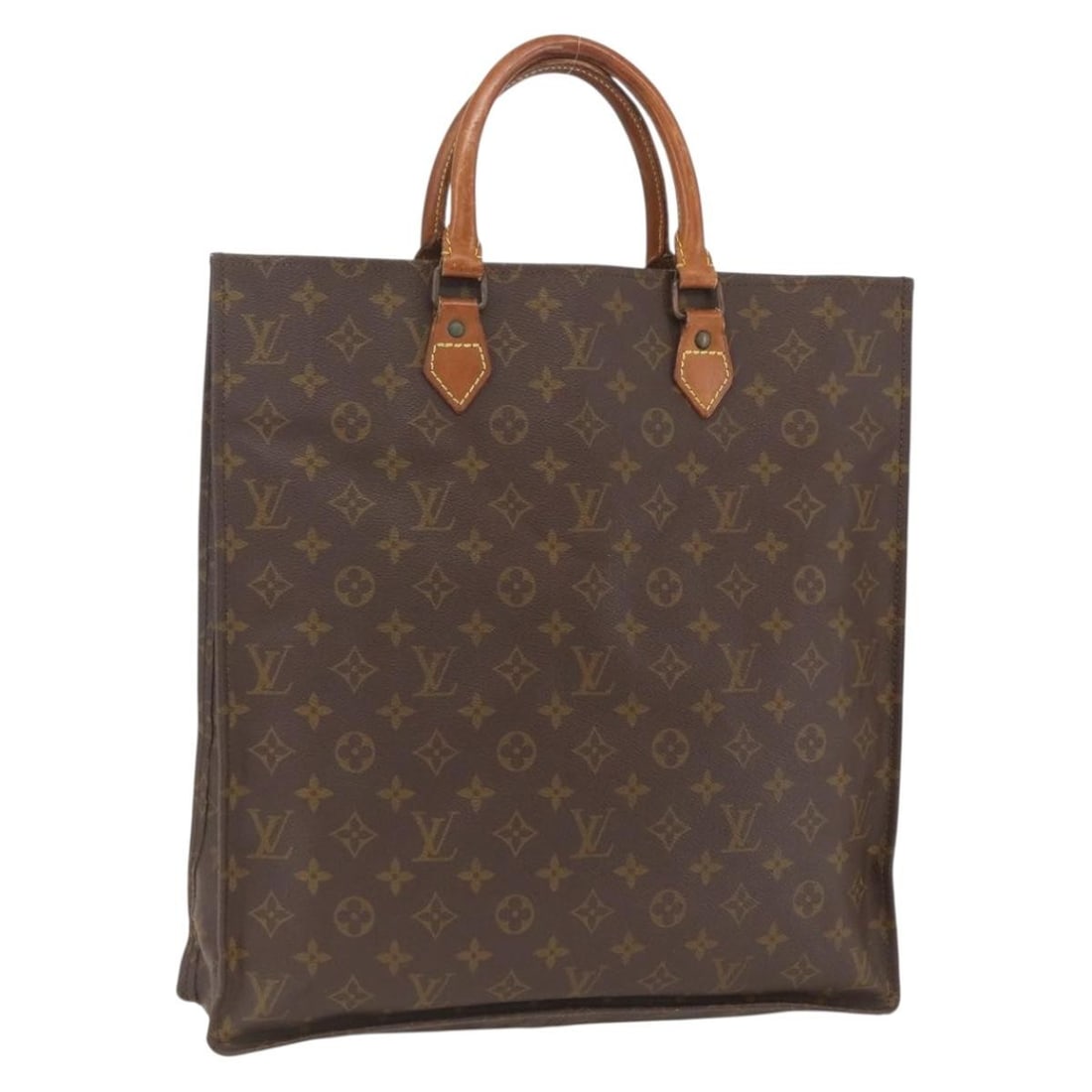 Louis Vuitton Monogram Canvas Sac Plat M51140 Tote Bag for Women: Louis Vuitton Monogram Canvas Sac Plat M51140 Tote Bag for Women This Louis Vuitton Monogram Sac Plat handbag is crafted from signature Monogram canvas and features a classic rectangular silhouette. D