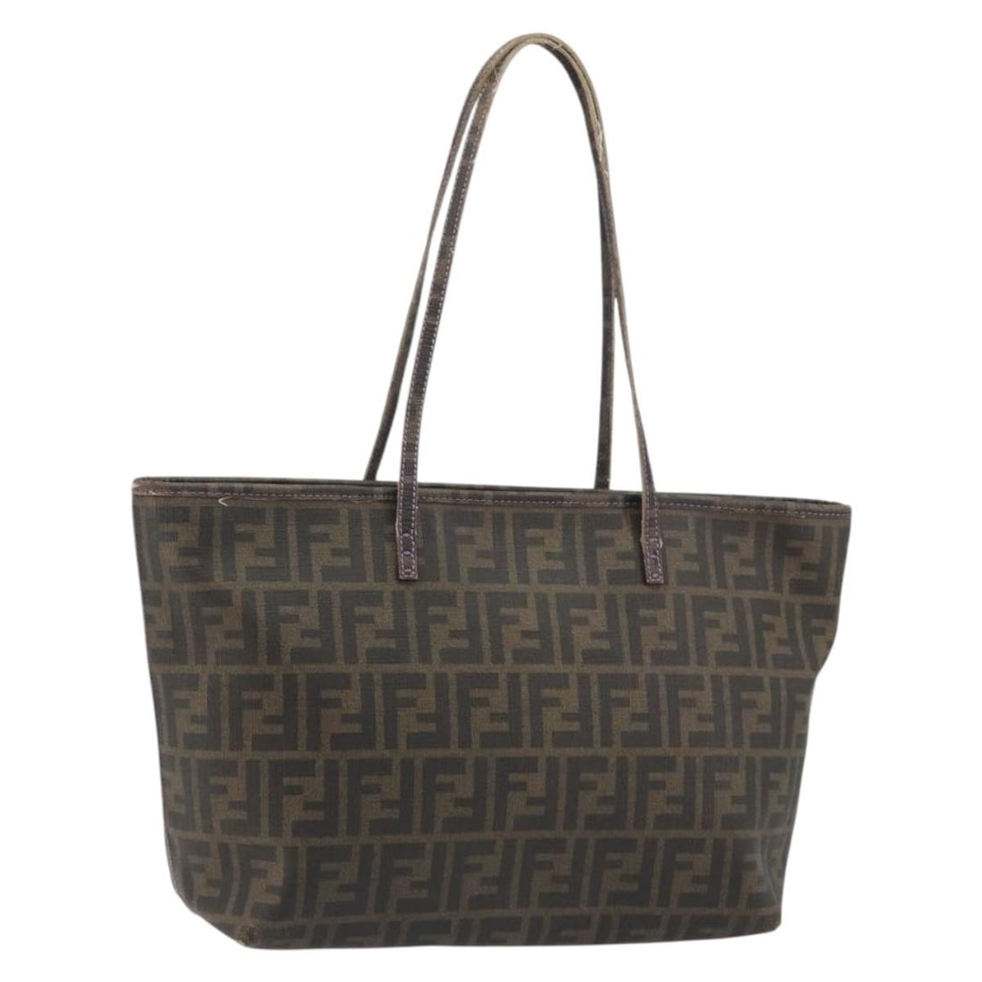 Fendi Zucca Tote Bag Black Brown PVC Leather Canvas: Fendi Zucca Tote Bag Black Brown PVC Leather Canvas FENDI Zucca canvas tote bag in black and brown PVC leather/Zucca canvas. This tote bag is made in Italy and comes with only the item shown in the ph