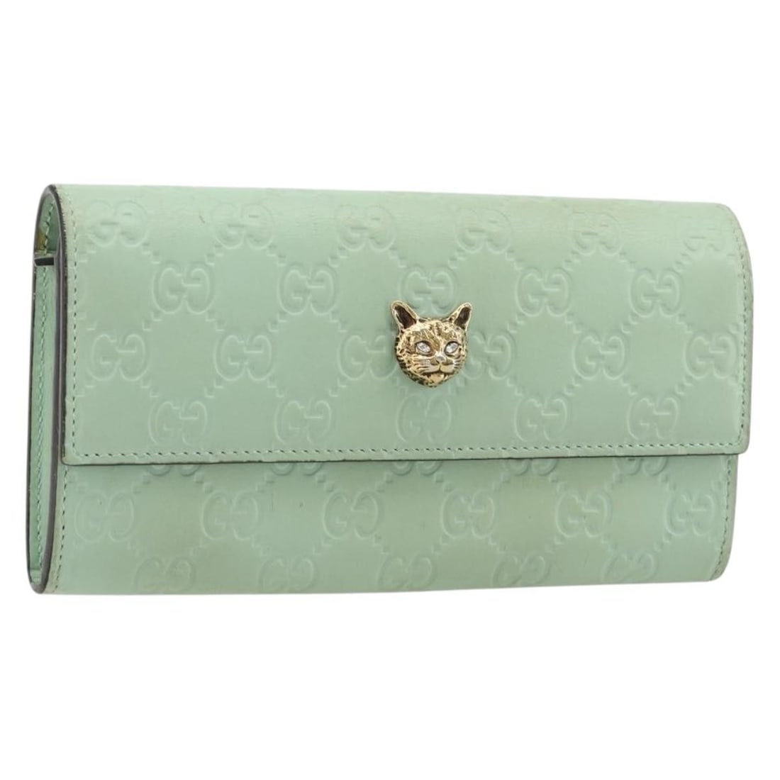 Gucci 548055 Guccissima GG Canvas Leather Long Wallet Green Gold: Gucci 548055 Guccissima GG Canvas Leather Long Wallet Green Gold This Gucci long wallet is crafted from leather and GG canvas in a green and gold colorway. It measures approximately W19 cm x H10 cm x 