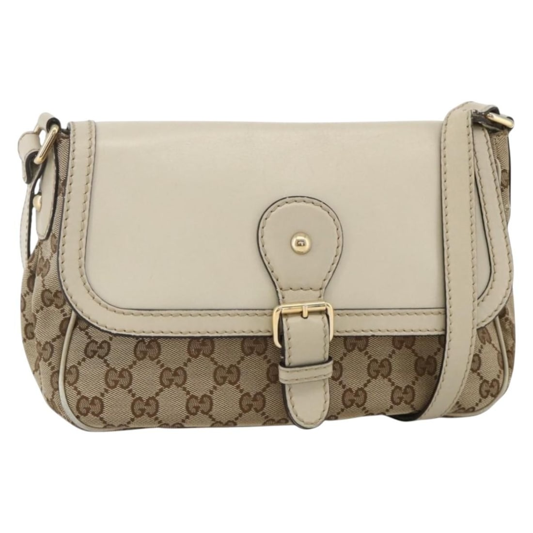 Beige Gold GG Canvas Shoulder Bag by Gucci Model 308452: Beige Gold GG Canvas Shoulder Bag by Gucci Model 308452 This Gucci GG Canvas Shoulder Bag features a beige and gold color scheme with the iconic GG canvas exterior. The bag is designed for women and o