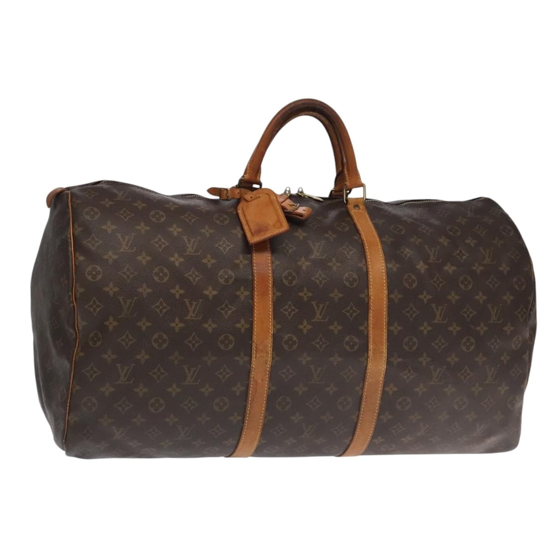 Louis Vuitton M41422 Keepall 60 Monogram Canvas Boston Bag: Louis Vuitton M41422 Keepall 60 Monogram Canvas Boston Bag Louis Vuitton Keepall 60 Boston Bag in Monogram Canvas, made in France. This women's Boston bag features the Monogram exterior and comes with