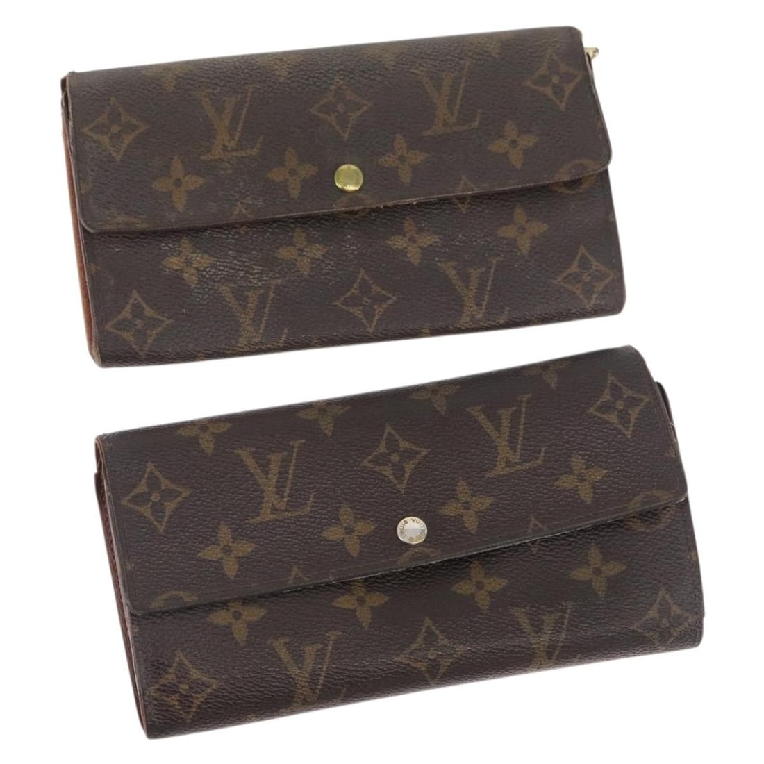 Set of 2 Louis Vuitton Monogram Canvas Women's Wallets (1 of 18)