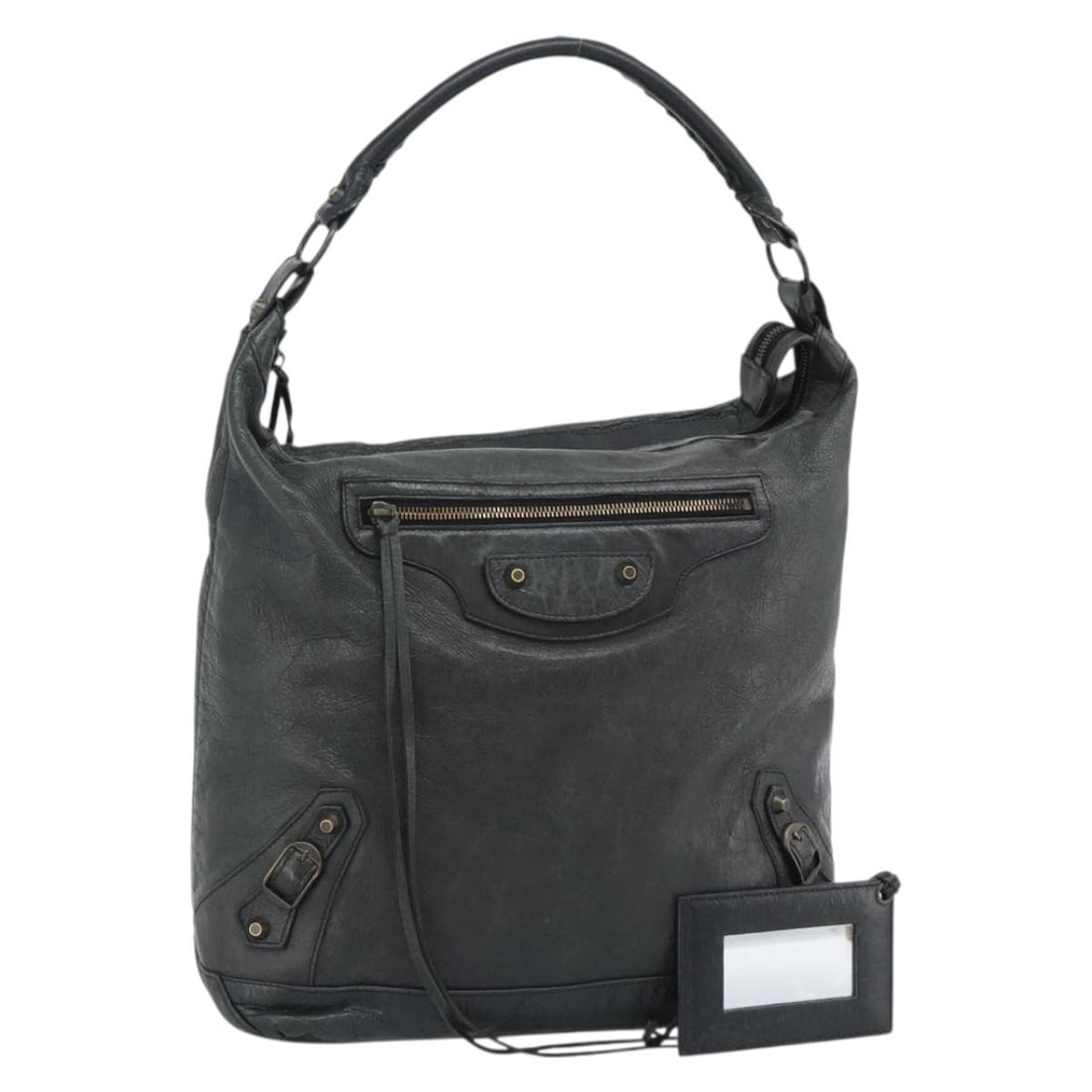 Balenciaga 140442 The Day Green Leather Shoulder Bag Mirror (1 of 18)