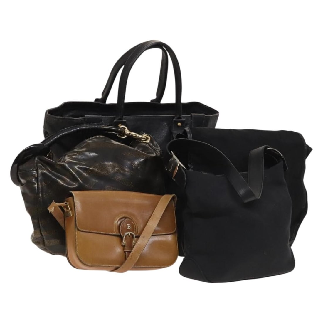 BALLY leather nylon shoulder bag special 5 item auth set (1 of 18)