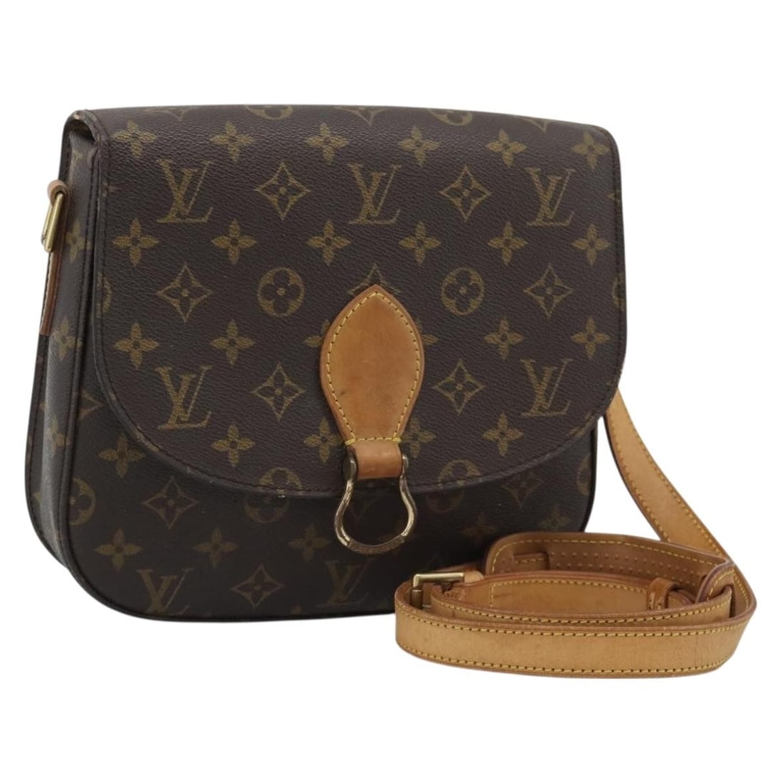 Louis Vuitton Saint Cloud GM Monogram Canvas Shoulder Bag M51242: Louis Vuitton Saint Cloud GM Monogram Canvas Shoulder Bag M51242 Louis Vuitton Monogram Saint Cloud GM shoulder bag in Monogram Canvas, made in France. The bag measures approximately W24 x H20 x D6 cm