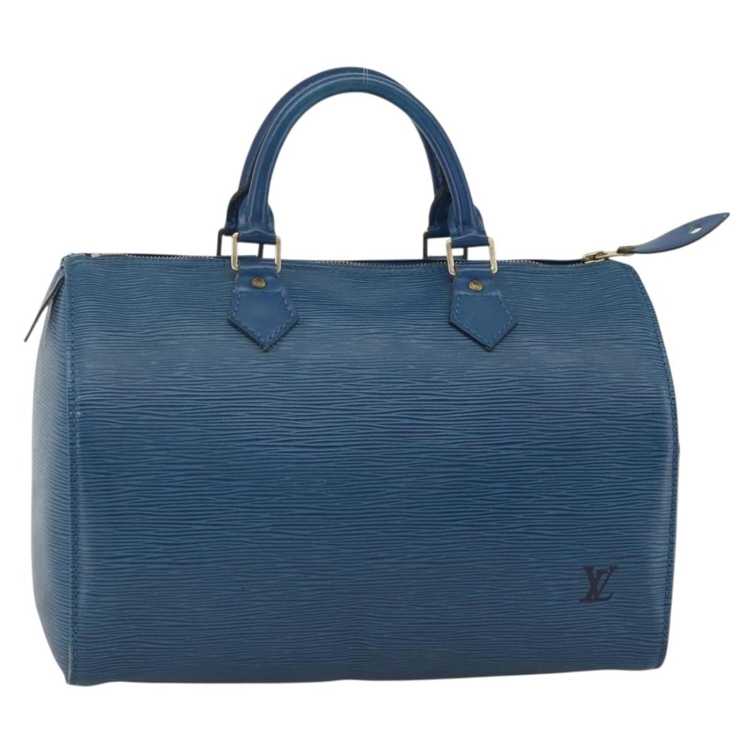 Louis Vuitton M43005 Speedy 30 Epi Leather Handbag Toledo Blue: Louis Vuitton M43005 Speedy 30 Epi Leather Handbag Toledo Blue Louis Vuitton Epi Speedy 30 hand bag in Toledo Blue, crafted from Epi leather and made in France. The bag is identified by product no. M4